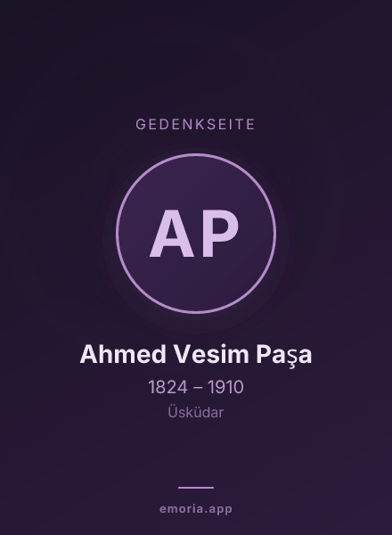 Gedenkportrait von Ahmed Vesim Paşa