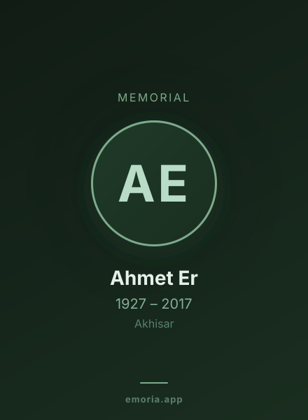 Memorial portrait of Ahmet Er