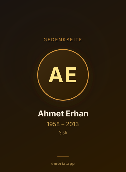 Gedenkportrait von Ahmet Erhan