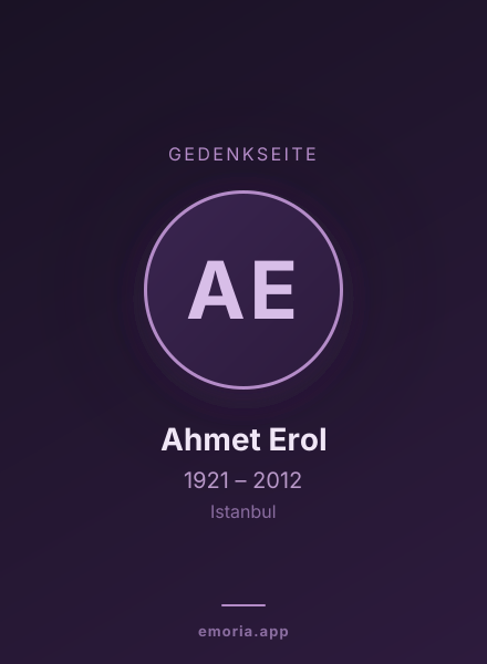 Gedenkportrait von Ahmet Erol