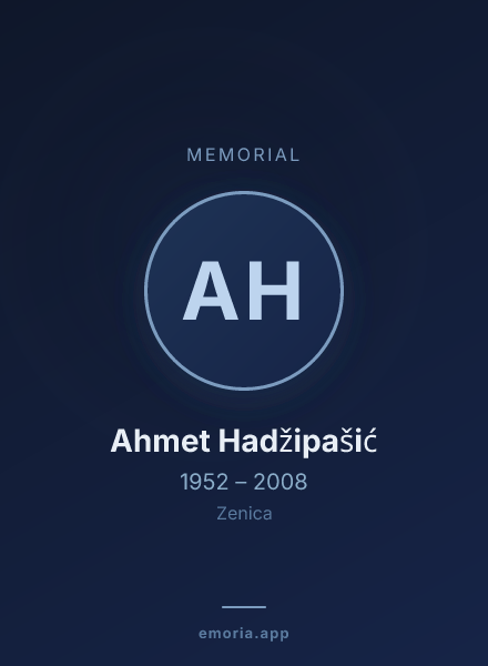 Memorial portrait of Ahmet Hadžipašić