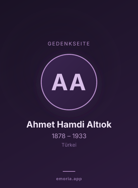 Gedenkportrait von Ahmet Hamdi Altıok