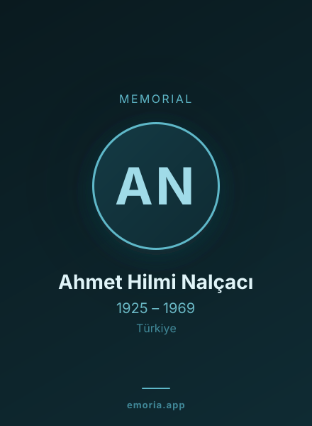 Memorial portrait of Ahmet Hilmi Nalçacı