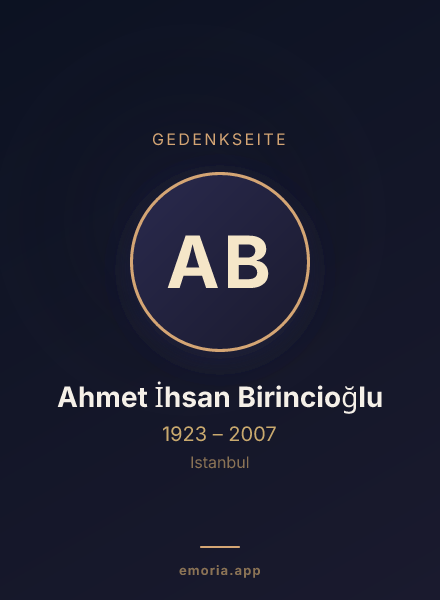 Gedenkportrait von Ahmet İhsan Birincioğlu
