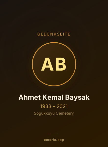 Gedenkportrait von Ahmet Kemal Baysak