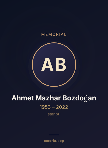 Memorial portrait of Ahmet Mazhar Bozdoğan
