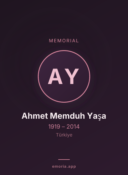 Memorial portrait of Ahmet Memduh Yaşa