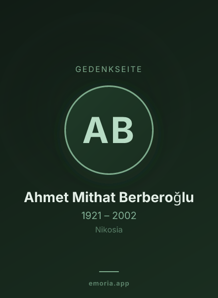 Gedenkportrait von Ahmet Mithat Berberoğlu