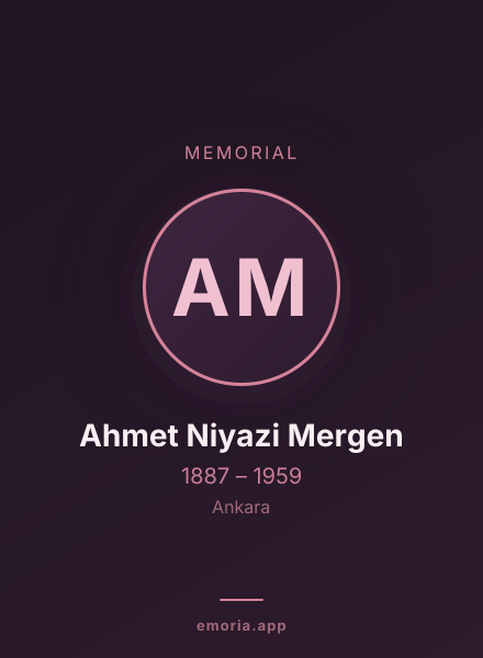 Memorial portrait of Ahmet Niyazi Mergen