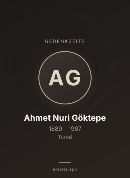 Gedenkportrait von Ahmet Nuri Göktepe