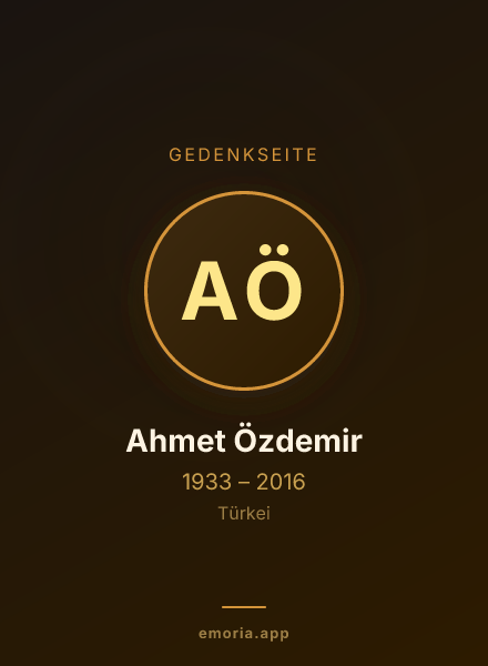 Gedenkportrait von Ahmet Özdemir