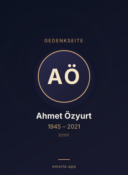 Gedenkportrait von Ahmet Özyurt