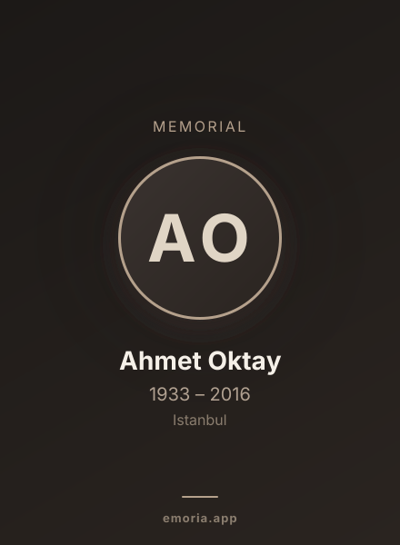 Memorial portrait of Ahmet Oktay