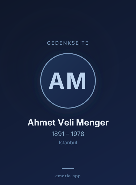 Gedenkportrait von Ahmet Veli Menger