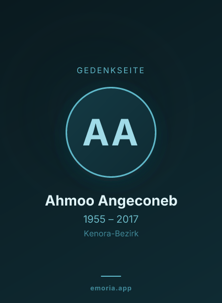 Gedenkportrait von Ahmoo Angeconeb