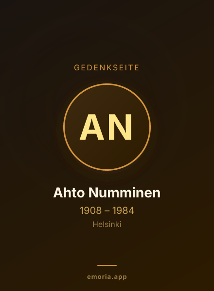 Gedenkportrait von Ahto Numminen