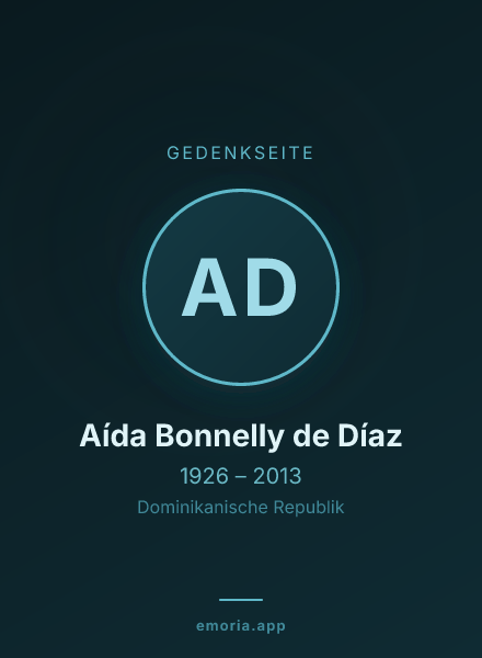 Gedenkportrait von Aída Bonnelly de Díaz