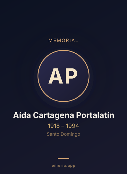Memorial portrait of Aída Cartagena Portalatín