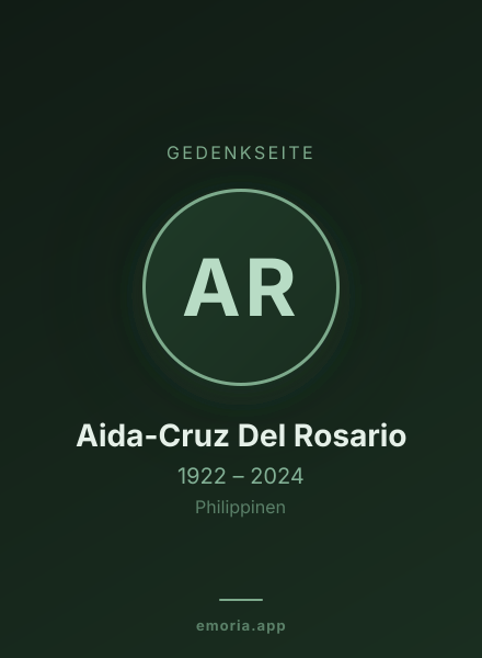 Gedenkportrait von Aida-Cruz Del Rosario
