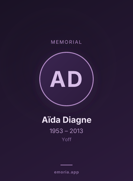 Memorial portrait of Aïda Diagne