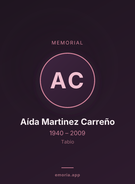 Memorial portrait of Aída Martinez Carreño