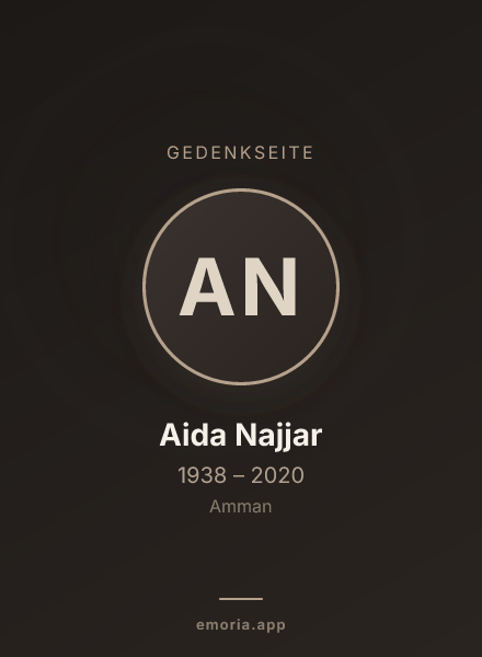 Gedenkportrait von Aida Najjar