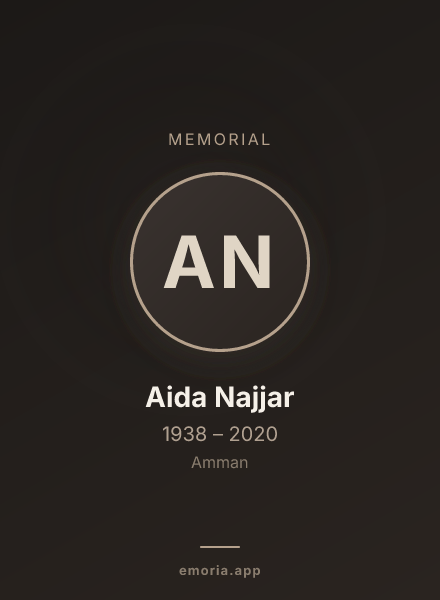 Memorial portrait of Aida Najjar