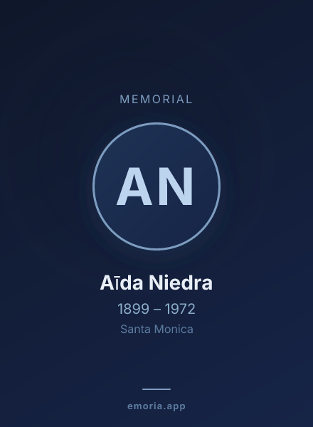Memorial portrait of Aīda Niedra