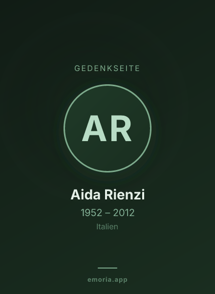 Gedenkportrait von Aida Rienzi