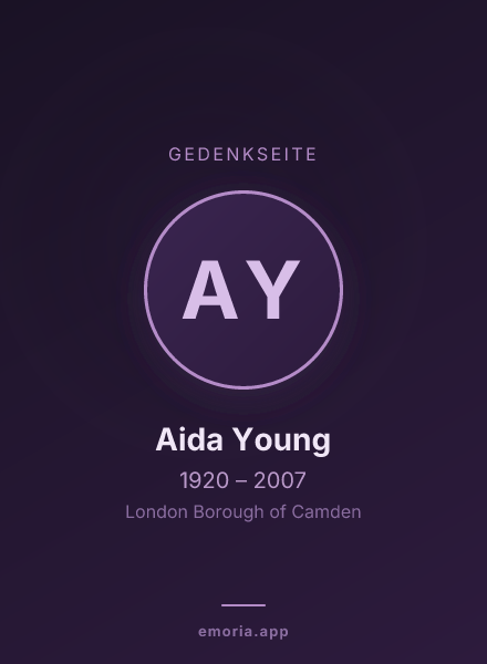Gedenkportrait von Aida Young