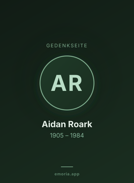 Gedenkportrait von Aidan Roark