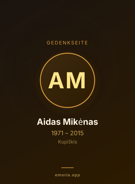 Gedenkportrait von Aidas Mikėnas