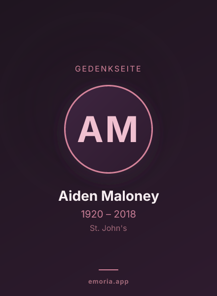 Gedenkportrait von Aiden Maloney