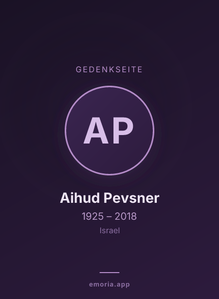 Gedenkportrait von Aihud Pevsner