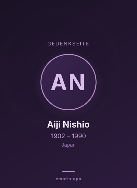 Gedenkportrait von Aiji Nishio