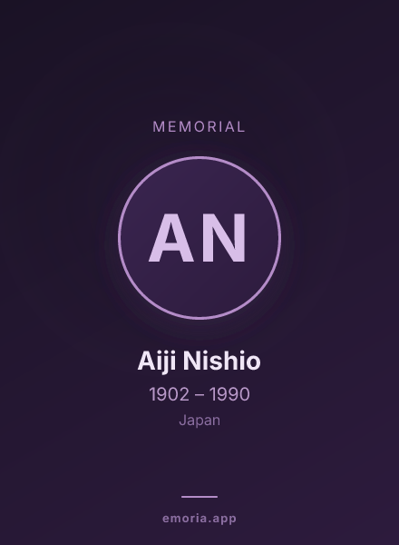 Memorial portrait of Aiji Nishio