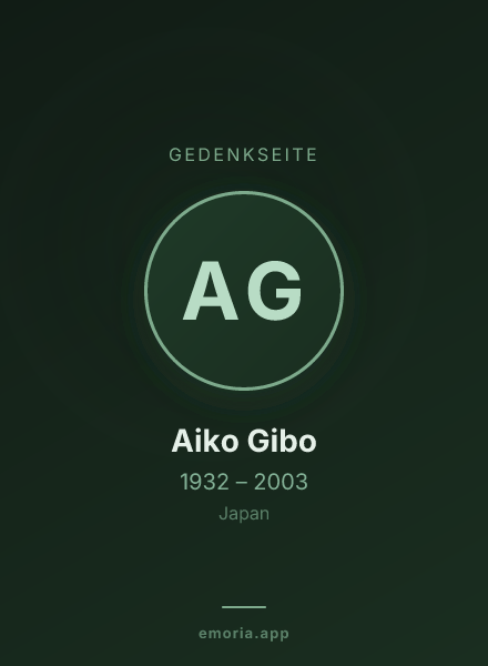 Gedenkportrait von Aiko Gibo