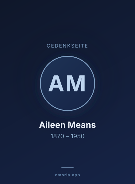 Gedenkportrait von Aileen Means
