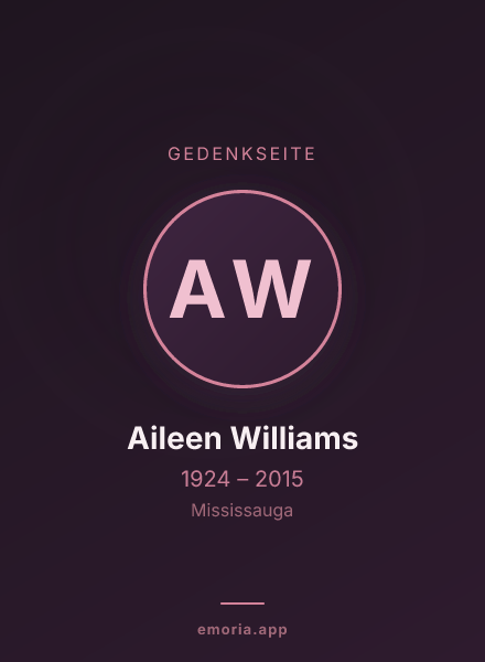 Gedenkportrait von Aileen Williams
