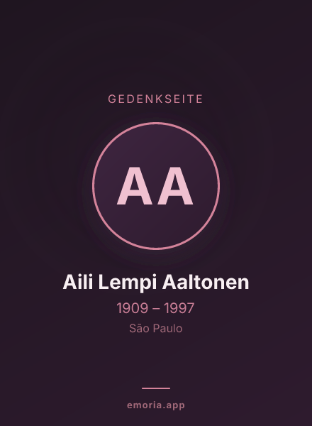 Gedenkportrait von Aili Lempi Aaltonen