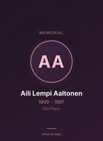 Memorial portrait of Aili Lempi Aaltonen
