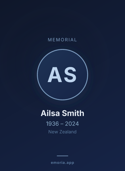 Memorial portrait of Ailsa Smith