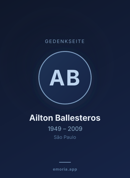 Gedenkportrait von Ailton Ballesteros