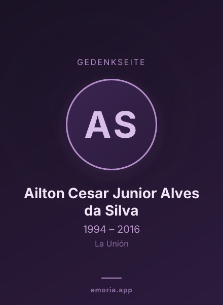 Gedenkportrait von Ailton Cesar Junior Alves da Silva