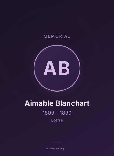 Memorial portrait of Aimable Blanchart