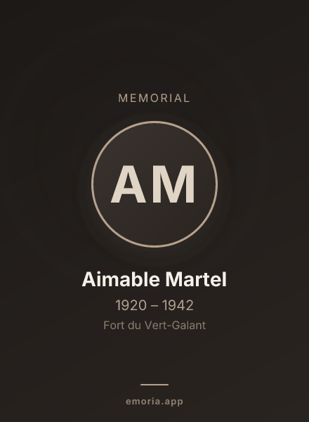 Memorial portrait of Aimable Martel