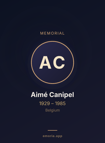 Memorial portrait of Aimé Canipel