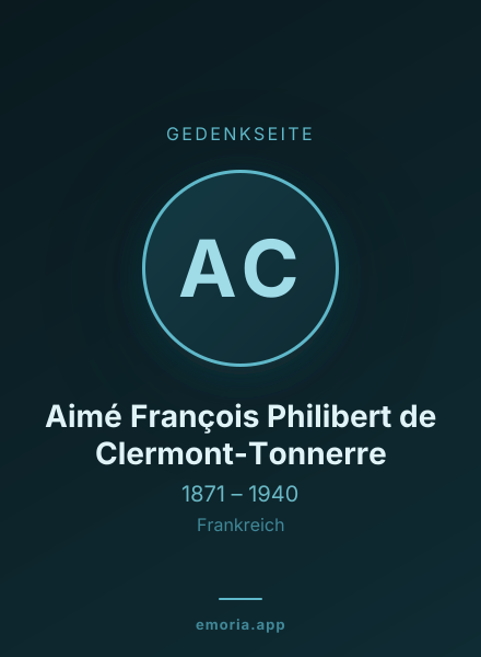 Gedenkportrait von Aimé François Philibert de Clermont-Tonnerre