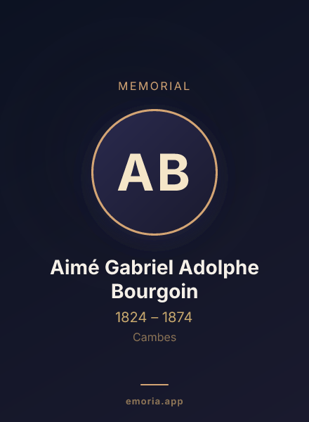 Memorial portrait of Aimé Gabriel Adolphe Bourgoin