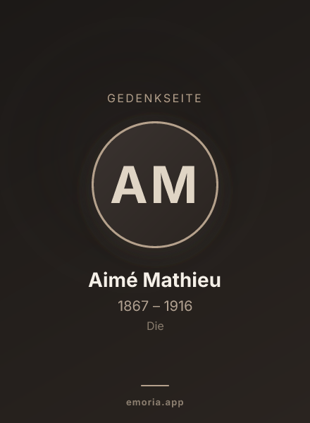 Gedenkportrait von Aimé Mathieu